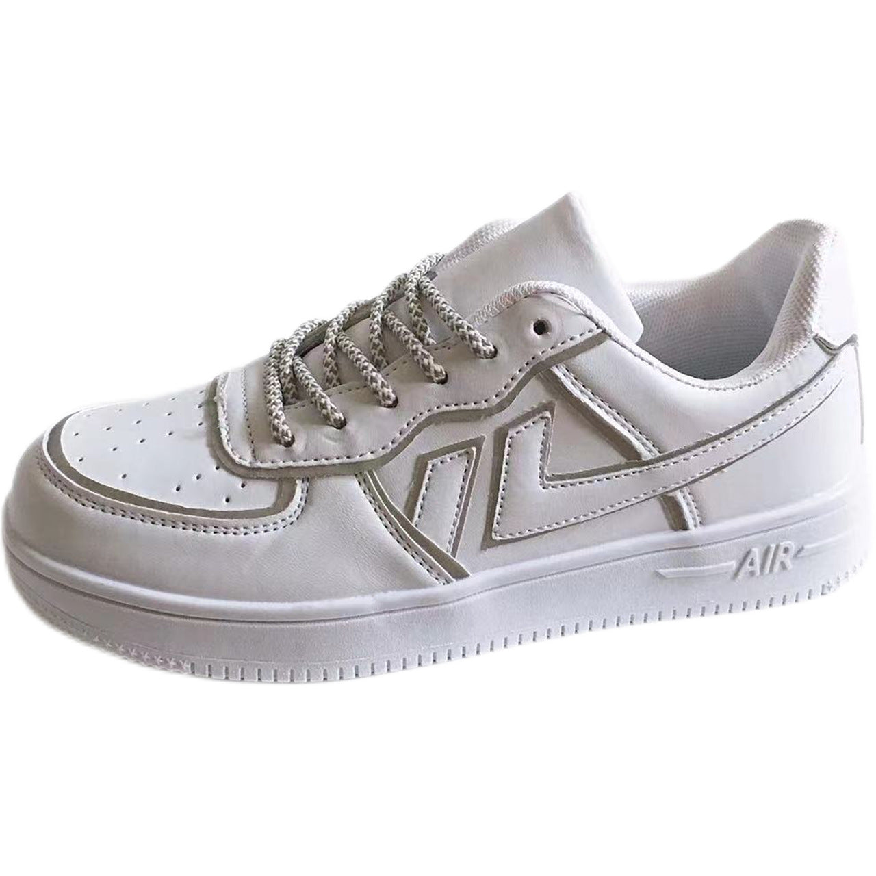 Zapatillas deportivas reflectantes blancas para hombre y mujer