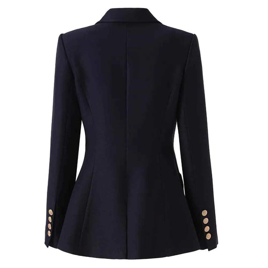 Women's Navy Embroidered Blazer