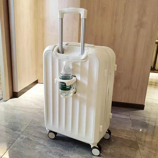 Large Capacity Suitcase Lightweight Suitcase Set 20 Inch Carry on Cabin Suitcase Trolley Luggage with Cup Holder