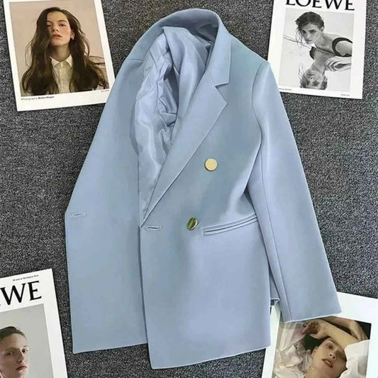 Women's Double-Breasted Blazer Jacket