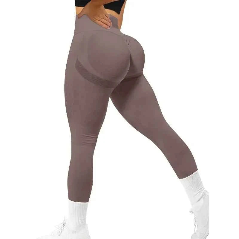 High Elastic Fitness Leggings Women Seamless Leggings High Waist Butt Lift Gym Trainning Running Yoga Slim Fashion Solid Tights