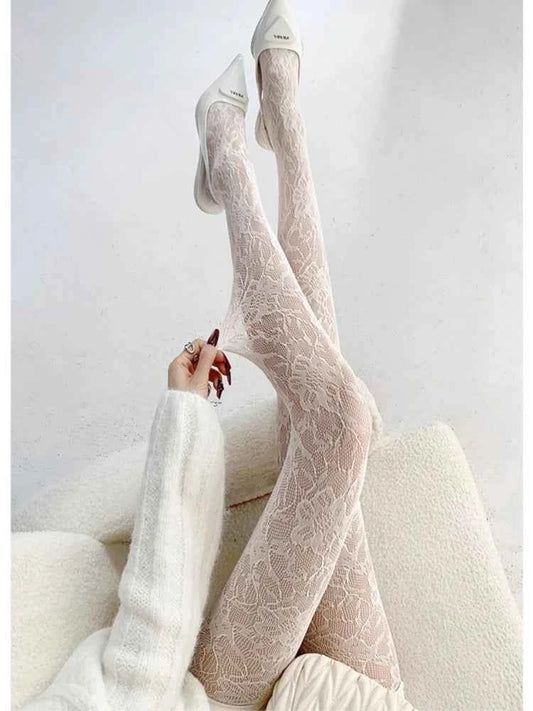 Women's Floral Fishnet Tights
