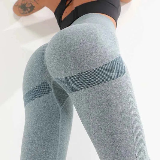 High Elastic Fitness Leggings Women Seamless Leggings High Waist Butt Lift Gym Trainning Running Yoga Slim Fashion Solid Tights