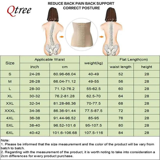 Qtree Dress Slimming Waist Trainer Belt Shapewear Women Belly Cincher Body Shaper Fat Compression Strap Girdles Firm Corset