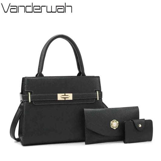 3 Sets Or 1 Big Bag Women's Handbag Large Capacity Bags Luxury Shoulder Crossbody Bags Small Coin Purse Quality Leather Sac Hot