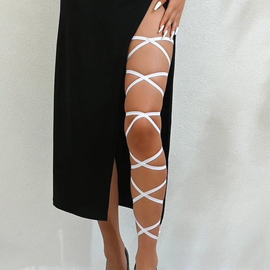 Women's Elastic Festival Leg Wraps — product view 2
