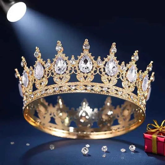 Baroque Rhinestone Crown Hair Accessory