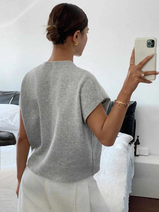 Women's Relaxed Short-Sleeve Knit Top