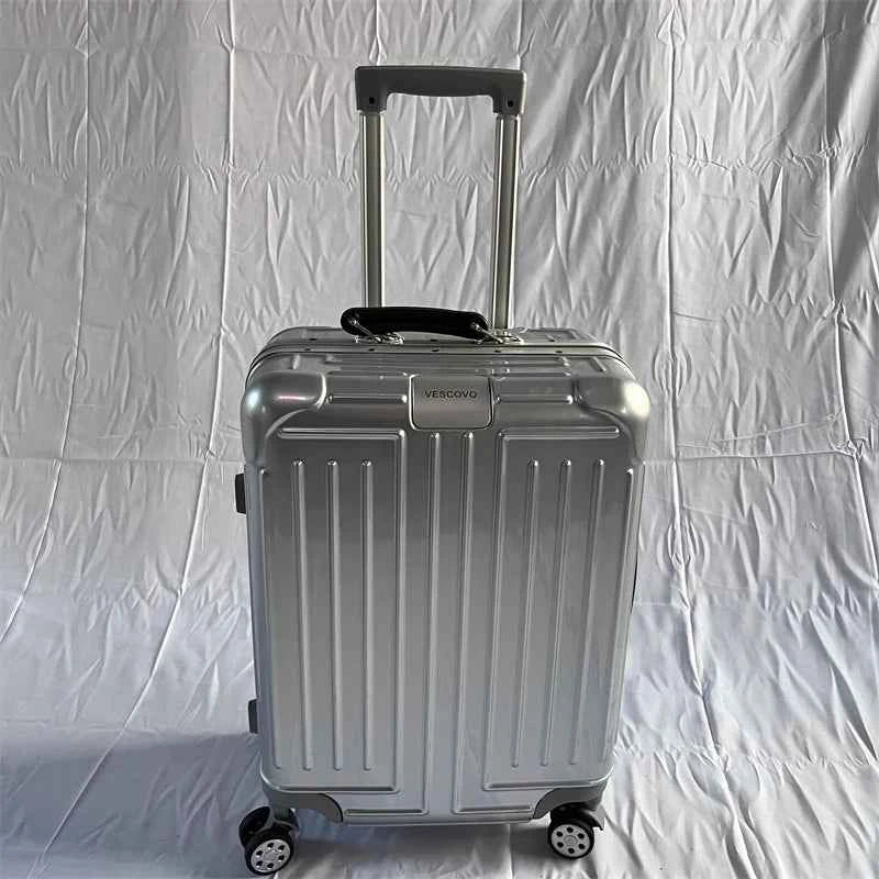 Formsia 20" Inch Cabin Spinner Classic Aluminum frame Trolley Bag Travel Suitcase Carry On Luggage On Wheel