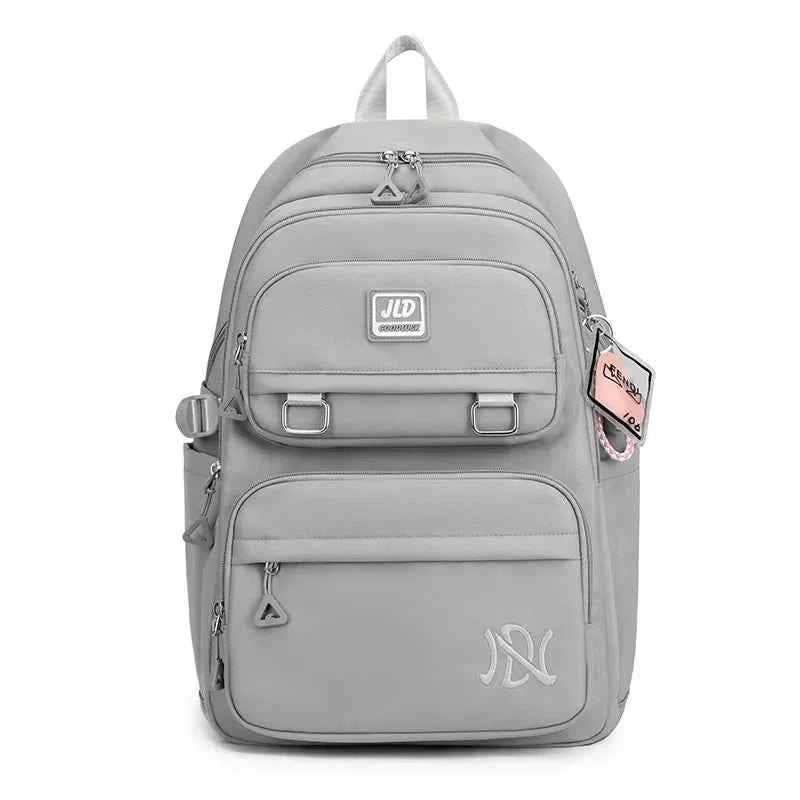 New Girls School Bag Nylon Backpack Travel Rucksack Multi Pockets Waterproof Casual Daypack Schoolbag for Women Student Teenager