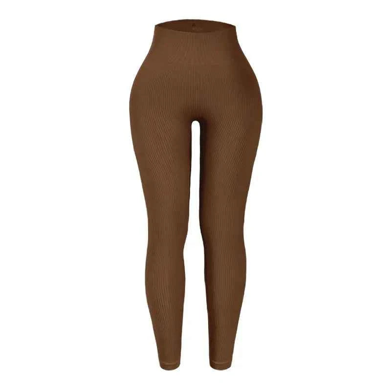 Seamless Knit Yoga Leggings Women Thread Solid Tights Gym Workout Running Stretchy High Waist Hip Liftting Skinny Gym Leggings