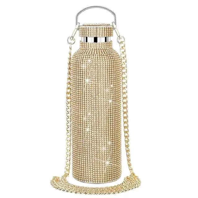 350ml/500ml/750ml NEW Bling Diamond Thermos Bottle Insulated Rhinestone Vacuum Cup Water Bottle Stainless Steel Flask Bottle