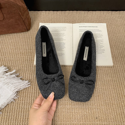 Retro French Flat Low-cut Shoes Women