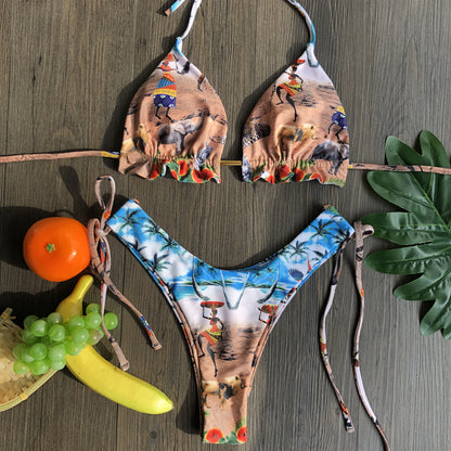Traje de baño floral vintage