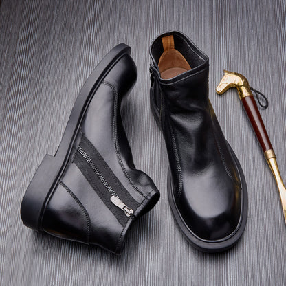 Botines Martin de cuero de cabeza redonda para hombre