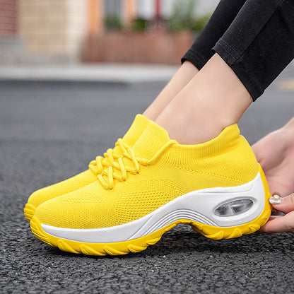 Zapatillas deportivas de punto volador para mujer