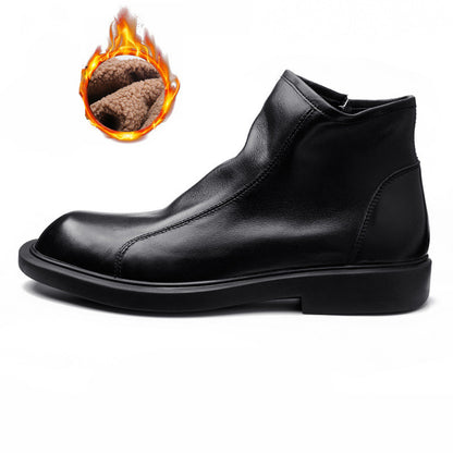 Botines Martin de cuero de cabeza redonda para hombre