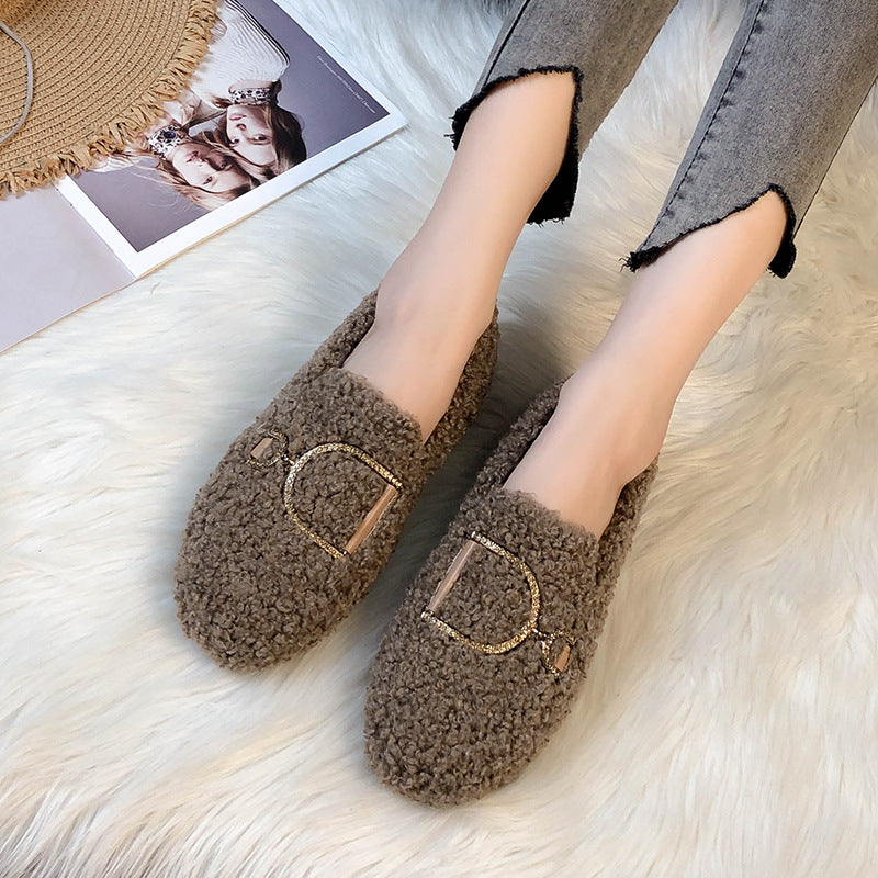 Zapatos de plataforma de terciopelo para mujer Otoño