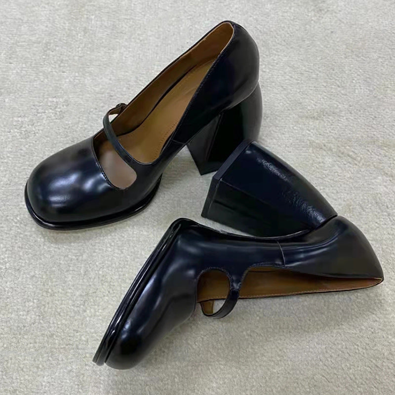 Zapatos Mary Jane Vintage Franceses de Moda para Mujer