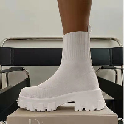 Botines de Mujer con Plataforma y Tacón Grueso