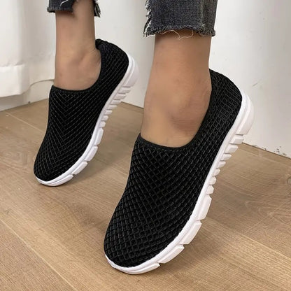 Zapatillas deportivas de color caramelo para mujer, calzado plano para caminar y correr en verano