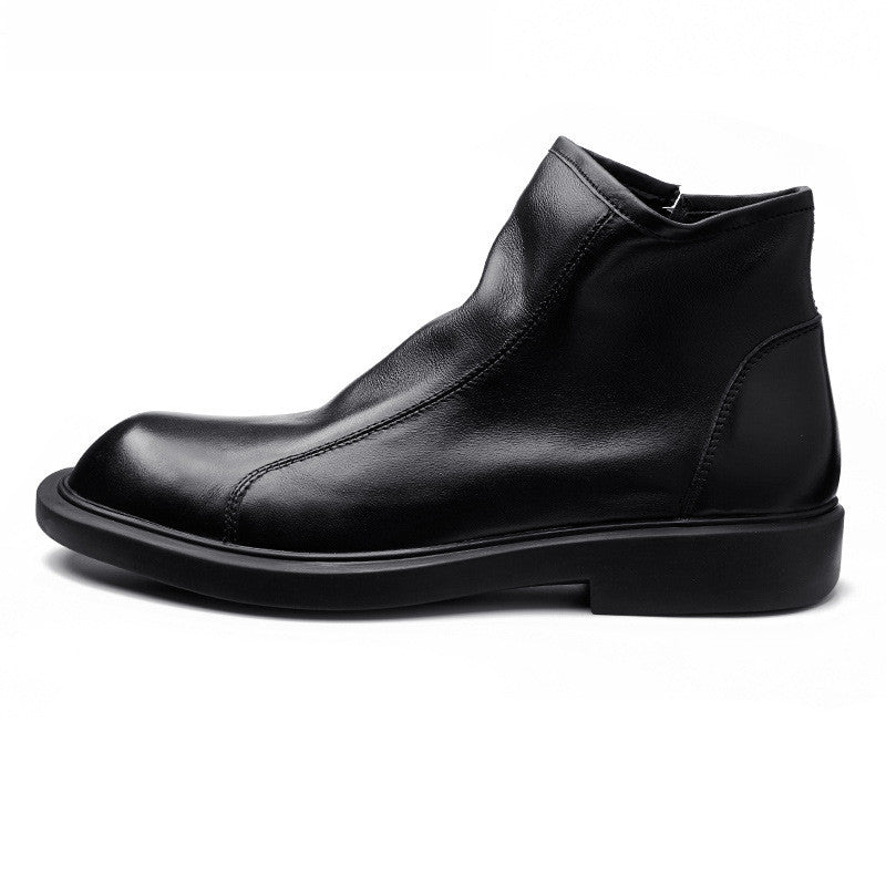 Botines Martin de cuero de cabeza redonda para hombre