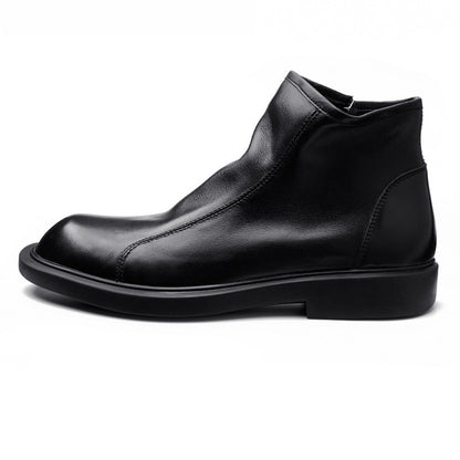 Botines Martin de cuero de cabeza redonda para hombre