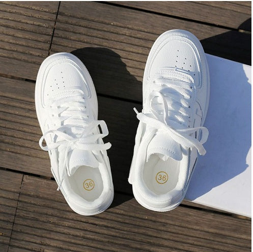 Zapatos Blancos Para Mujer Otoño Combinables con Todo
