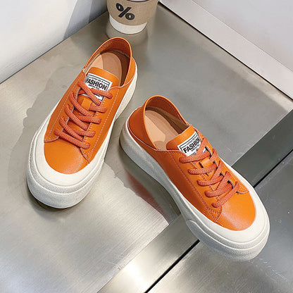 Zapatos planos de suela gruesa para mujer, a la moda, informales, suaves y cómodos para estudiantes