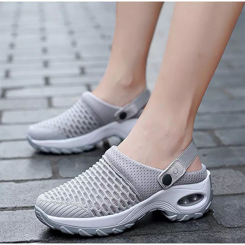 Pantuflas de malla para mujer, zapatos de playa de verano, sandalias casuales