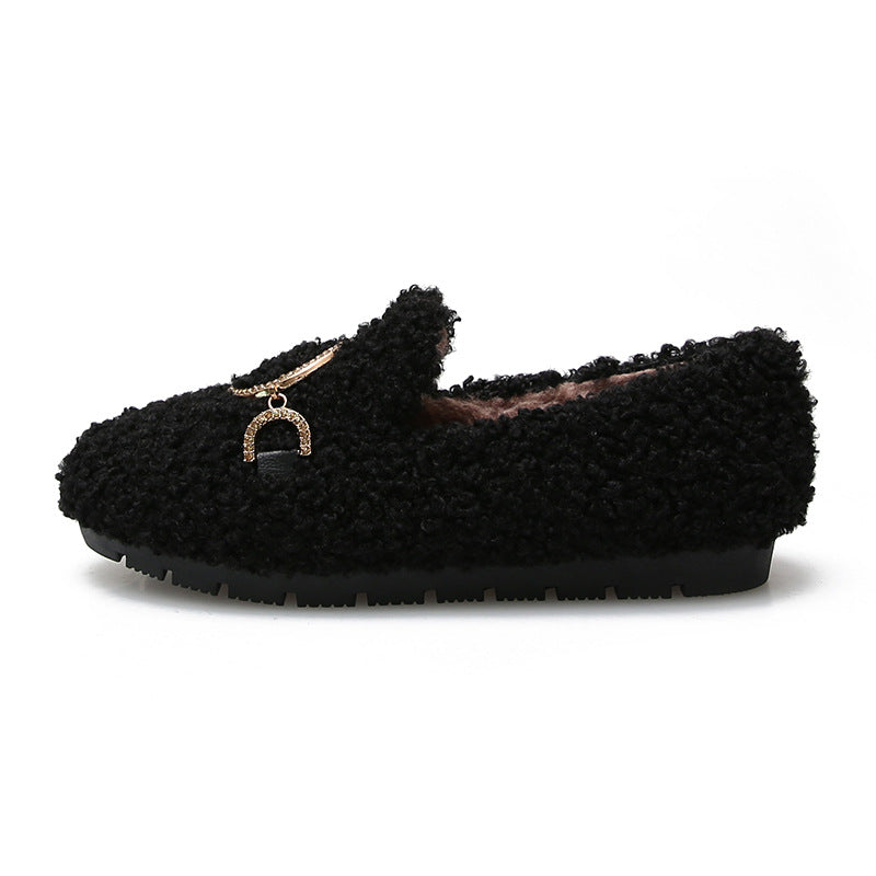Zapatos de plataforma de terciopelo para mujer Otoño