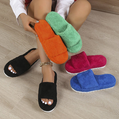 Pantuflas de invierno afelpadas para mujer
