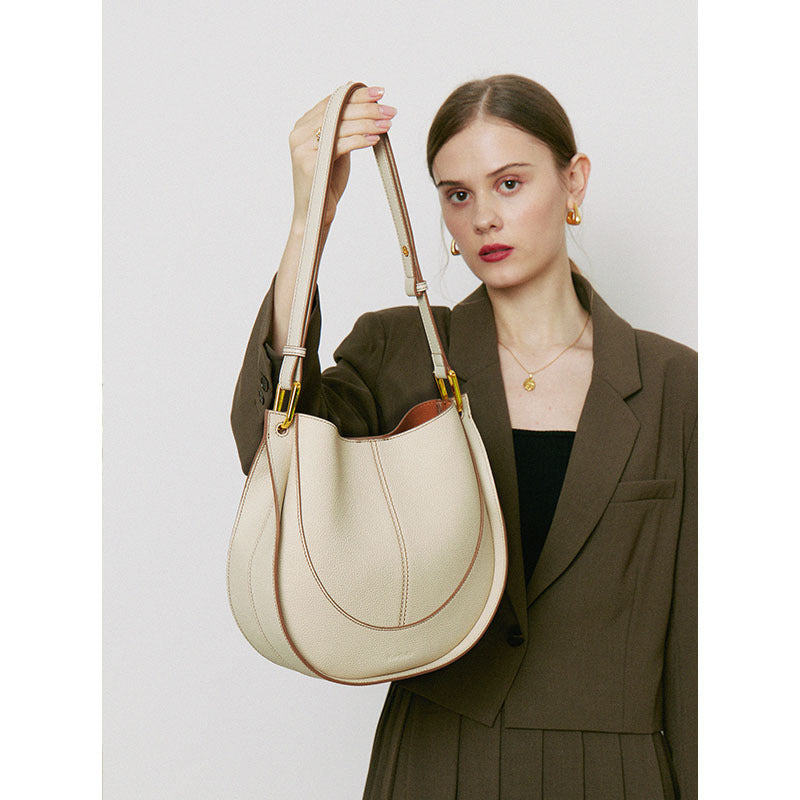 Bolso de hombro pequeño de diseñador para mujer, bolso de mano de cuero de lujo de nicho