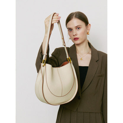 Bolso de hombro pequeño de diseñador para mujer, bolso de mano de cuero de lujo de nicho