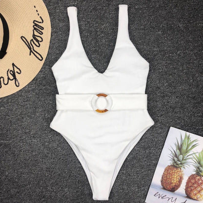 Traje de baño blanco para mujer