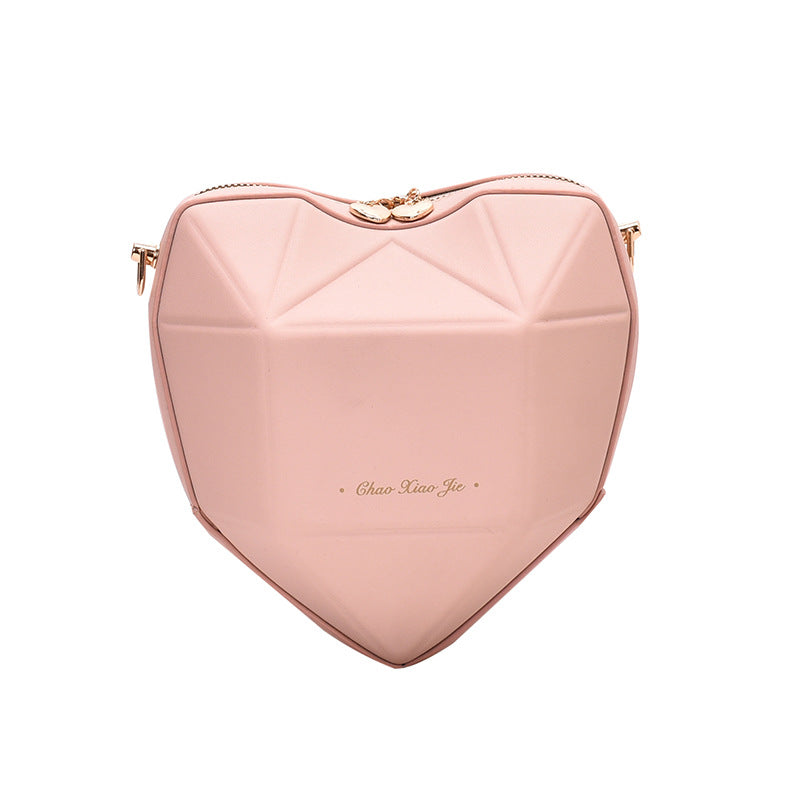 Bolso geométrico en forma de corazón