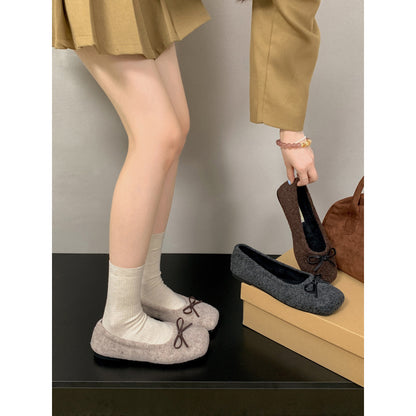 Retro French Flat Low-cut Shoes Women