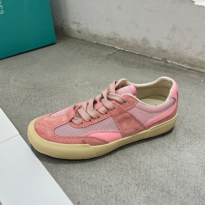Zapatillas de entrenamiento de mujer de malla transpirable con suela blanda