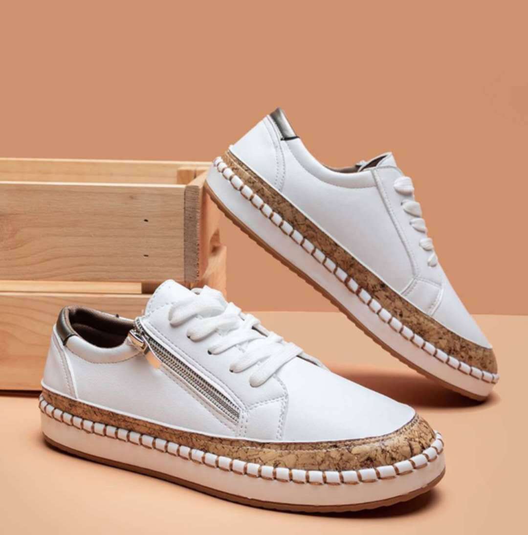 Zapatos planos con estampado étnico, estilo casual, con cremallera lateral y sin cordones, mocasines para mujer