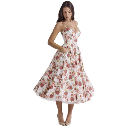 Vestido lencero doble capa de malla para mujer