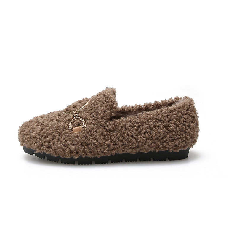 Zapatos de plataforma de terciopelo para mujer Otoño