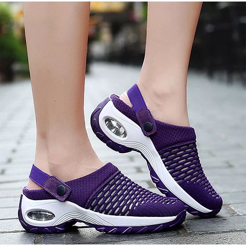 Pantuflas de malla para mujer, zapatos de playa de verano, sandalias casuales