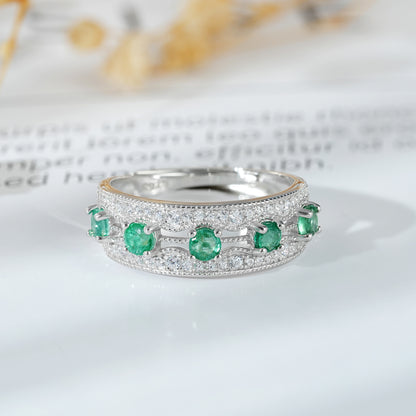 Light And Extravagant Style, Small Design Sense, Emerald Row Ring - Silvana & Osmany CanXport Fashion Finds