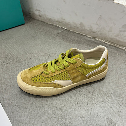 Zapatillas de entrenamiento de mujer de malla transpirable con suela blanda