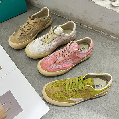 Zapatillas de entrenamiento de mujer de malla transpirable con suela blanda