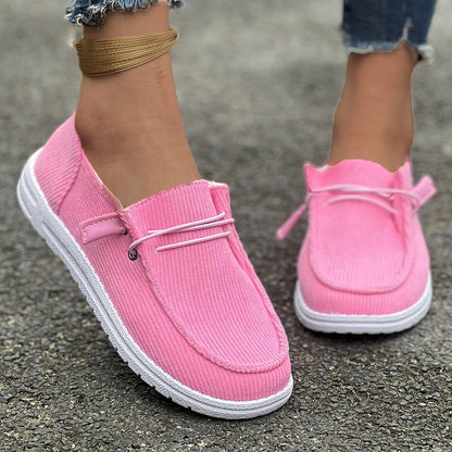 Zapatillas planas sin cordones informales para mujer, mocasines de color liso, zapatos perezosos