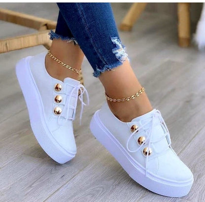 Zapatillas planas con cordones para mujer, zapatos casuales con remaches