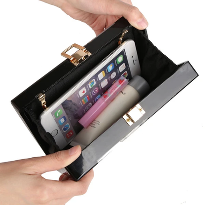 Bolso de mano de vestir de acrílico con diseño de mármol de lujo para teléfono