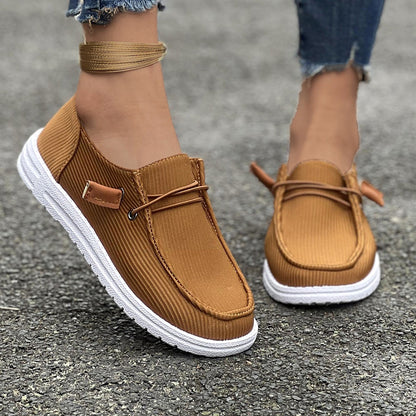 Zapatillas planas sin cordones informales para mujer, mocasines de color liso, zapatos perezosos