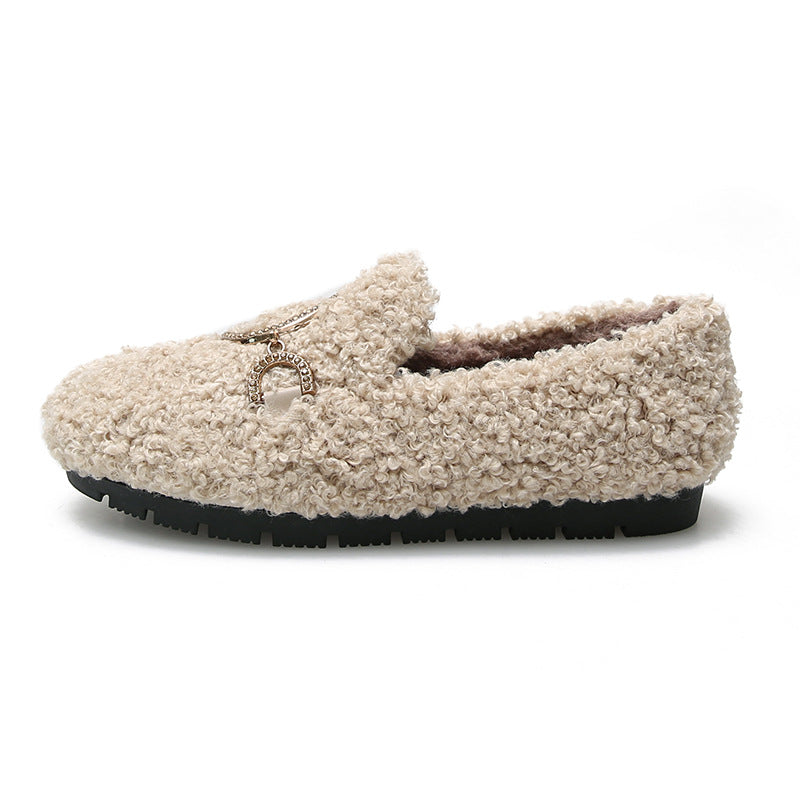 Zapatos de plataforma de terciopelo para mujer Otoño